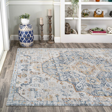 Shaemus Bohemian Medallion Low-Pile Machine-Washable Area Rug